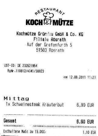 ammm Hffner Kochmtze Restaurant